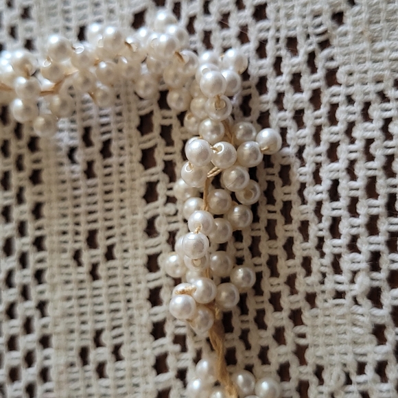 Handmade vintage faux pearl string necklace - repost - Picture 3 of 5